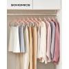 imageSONGMICS 20Pack Pants Hangers 167Inch Long Velvet Hangers with Adjustable Clips HeavyDuty NonSlip Skirt Hangers SpaceSaving for Pants Skirts Coats Dresses Black UCRF012B20Light Pink