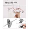 imageSONGMICS 20Pack Pants Hangers 167Inch Long Velvet Hangers with Adjustable Clips HeavyDuty NonSlip Skirt Hangers SpaceSaving for Pants Skirts Coats Dresses Black UCRF012B20Pale Brown