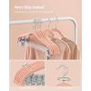 imageSONGMICS 20Pack Pants Hangers 167Inch Long Velvet Hangers with Adjustable Clips HeavyDuty NonSlip Skirt Hangers SpaceSaving for Pants Skirts Coats Dresses Black UCRF012B20Light Pink