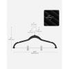 imageSONGMICS 20Pack Pants Hangers 167Inch Long Velvet Hangers with Adjustable Clips HeavyDuty NonSlip Skirt Hangers SpaceSaving for Pants Skirts Coats Dresses Black UCRF012B20Black