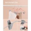 imageSONGMICS 20Pack Pants Hangers 167Inch Long Velvet Hangers with Adjustable Clips HeavyDuty NonSlip Skirt Hangers SpaceSaving for Pants Skirts Coats Dresses Black UCRF012B20Light Pink