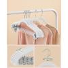imageSONGMICS 20Pack Pants Hangers 167Inch Long Velvet Hangers with Adjustable Clips HeavyDuty NonSlip Skirt Hangers SpaceSaving for Pants Skirts Coats Dresses Black UCRF012B20White