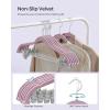 imageSONGMICS 20Pack Pants Hangers 167Inch Long Velvet Hangers with Adjustable Clips HeavyDuty NonSlip Skirt Hangers SpaceSaving for Pants Skirts Coats Dresses Black UCRF012B20Pale Purple
