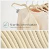 imageSONGMICS 20Pack Pants Hangers 167Inch Long Velvet Hangers with Adjustable Clips HeavyDuty NonSlip Skirt Hangers SpaceSaving for Pants Skirts Coats Dresses Black UCRF012B20Sandy Beige