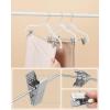 imageSONGMICS 20Pack Pants Hangers 167Inch Long Velvet Hangers with Adjustable Clips HeavyDuty NonSlip Skirt Hangers SpaceSaving for Pants Skirts Coats Dresses Black UCRF012B20White