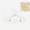 imageSONGMICS 20Pack Pants Hangers 167Inch Long Velvet Hangers with Adjustable Clips HeavyDuty NonSlip Skirt Hangers SpaceSaving for Pants Skirts Coats Dresses Black UCRF012B20Sandy Beige