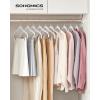 imageSONGMICS 20Pack Pants Hangers 167Inch Long Velvet Hangers with Adjustable Clips HeavyDuty NonSlip Skirt Hangers SpaceSaving for Pants Skirts Coats Dresses Black UCRF012B20White