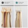 imageSONGMICS 20Pack Pants Hangers 167Inch Long Velvet Hangers with Adjustable Clips HeavyDuty NonSlip Skirt Hangers SpaceSaving for Pants Skirts Coats Dresses Black UCRF012B20Sandy Beige