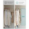 imageSONGMICS 20Pack Pants Hangers 167Inch Long Velvet Hangers with Adjustable Clips HeavyDuty NonSlip Skirt Hangers SpaceSaving for Pants Skirts Coats Dresses Black UCRF012B20Pale Green