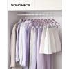 imageSONGMICS 20Pack Pants Hangers 167Inch Long Velvet Hangers with Adjustable Clips HeavyDuty NonSlip Skirt Hangers SpaceSaving for Pants Skirts Coats Dresses Black UCRF012B20Pale Purple