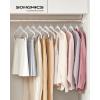 imageSONGMICS 20Pack Pants Hangers 167Inch Long Velvet Hangers with Adjustable Clips HeavyDuty NonSlip Skirt Hangers SpaceSaving for Pants Skirts Coats Dresses Black UCRF012B20White