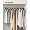 imageSONGMICS 20Pack Pants Hangers 167Inch Long Velvet Hangers with Adjustable Clips HeavyDuty NonSlip Skirt Hangers SpaceSaving for Pants Skirts Coats Dresses Black UCRF012B20Black