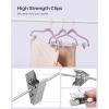 imageSONGMICS 20Pack Pants Hangers 167Inch Long Velvet Hangers with Adjustable Clips HeavyDuty NonSlip Skirt Hangers SpaceSaving for Pants Skirts Coats Dresses Black UCRF012B20Pale Purple