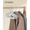 imageSONGMICS 50 Pack Coat Hangers HeavyDuty Plastic Suit Hangers SShaped Opening SpaceSaving 360 Swivel Hook 163 Inches Wide Light Gray and Dark Gray UCRP41G50Cloud White
