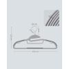 imageSONGMICS 50 Pack Coat Hangers HeavyDuty Plastic Suit Hangers SShaped Opening SpaceSaving 360 Swivel Hook 163 Inches Wide Light Gray and Dark Gray UCRP41G50Light Gray  Dark Gray