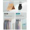 imageSONGMICS 50 Pack Coat Hangers HeavyDuty Plastic Suit Hangers SShaped Opening SpaceSaving 360 Swivel Hook 163 Inches Wide Light Gray and Dark Gray UCRP41G50Ink Black