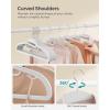 imageSONGMICS 50 Pack Coat Hangers HeavyDuty Plastic Suit Hangers SShaped Opening SpaceSaving 360 Swivel Hook 163 Inches Wide Light Gray and Dark Gray UCRP41G50Cloud White