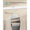 imageSONGMICS 50 Pack Coat Hangers HeavyDuty Plastic Suit Hangers SShaped Opening SpaceSaving 360 Swivel Hook 163 Inches Wide Light Gray and Dark Gray UCRP41G50Cloud White