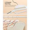 imageSONGMICS 50 Pack Coat Hangers HeavyDuty Plastic Suit Hangers SShaped Opening SpaceSaving 360 Swivel Hook 163 Inches Wide Light Gray and Dark Gray UCRP41G50Cloud White  Dark Gray