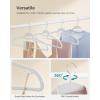 imageSONGMICS 50 Pack Coat Hangers HeavyDuty Plastic Suit Hangers SShaped Opening SpaceSaving 360 Swivel Hook 163 Inches Wide Light Gray and Dark Gray UCRP41G50Cloud White