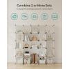 imageSONGMICS Cube Storage Organizer Set of 16 Plastic Cubes Closet Organizers and Storage Room Organization Bedroom Living Room 122 x 484 x 484 Inches Black ULPC44BKCream White
