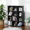 imageSONGMICS Cube Storage Organizer Set of 16 Plastic Cubes Closet Organizers and Storage Room Organization Bedroom Living Room 122 x 484 x 484 Inches Black ULPC44BKBlack