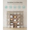 imageSONGMICS Cube Storage Organizer Set of 16 Plastic Cubes Closet Organizers and Storage Room Organization Bedroom Living Room 122 x 484 x 484 Inches Black ULPC44BKCamel Brown