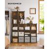 imageSONGMICS Cube Storage Organizer Set of 16 Plastic Cubes Closet Organizers and Storage Room Organization Bedroom Living Room 122 x 484 x 484 Inches Black ULPC44BKRustic Brown