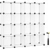 imageSONGMICS Cube Storage Organizer Set of 16 Plastic Cubes Closet Organizers and Storage Room Organization Bedroom Living Room 122 x 484 x 484 Inches Black ULPC44BKWhite