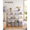 imageSONGMICS Cube Storage Organizer Set of 16 Plastic Cubes Closet Organizers and Storage Room Organization Bedroom Living Room 122 x 484 x 484 Inches Black ULPC44BKWhite