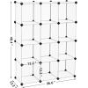 imageSONGMICS Cube Storage Organizer Set of 16 Plastic Cubes Closet Organizers and Storage Room Organization Bedroom Living Room 122 x 484 x 484 Inches Black ULPC44BKWhite