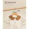 imageSONGMICS Kids Wooden Hangers 20 Pack Solid Wood Baby Hangers Childrens Coat Hangers with Pants Bar Shoulder Notches Swivel Hooks 126 x 75 Inches Natural and Silver UCRW06NLNatural  Silver