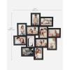 imageSONGMICS 4x6 Collage Picture Frames 12Pack Photo Collage Frame for Wall Decor Glass Front Assembly Required Rustic BrownBlack
