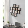 imageSONGMICS 4x6 Collage Picture Frames 12Pack Photo Collage Frame for Wall Decor Glass Front Assembly Required Rustic BrownBlack