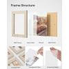 imageSONGMICS 4x6 Collage Picture Frames 12Pack Photo Collage Frame for Wall Decor Glass Front Assembly Required Rustic BrownNatural Beige