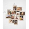 imageSONGMICS 4x6 Collage Picture Frames 12Pack Photo Collage Frame for Wall Decor Glass Front Assembly Required Rustic BrownNatural Beige