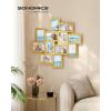imageSONGMICS 4x6 Collage Picture Frames 12Pack Photo Collage Frame for Wall Decor Glass Front Assembly Required Rustic BrownPale Gold