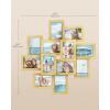imageSONGMICS 4x6 Collage Picture Frames 12Pack Photo Collage Frame for Wall Decor Glass Front Assembly Required Rustic BrownPale Gold