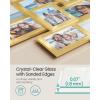 imageSONGMICS 4x6 Collage Picture Frames 12Pack Photo Collage Frame for Wall Decor Glass Front Assembly Required Rustic BrownPale Gold