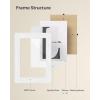imageSONGMICS 4x6 Collage Picture Frames for Wall Decor 10 Pack Family Photo Collage Frame Set for Gallery Glass Front Assembly Required Ink BlackCloud White