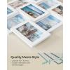 imageSONGMICS 4x6 Collage Picture Frames for Wall Decor 10 Pack Family Photo Collage Frame Set for Gallery Glass Front Assembly Required Ink BlackCloud White