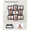 imageSONGMICS 4x6 Collage Picture Frames for Wall Decor 10 Pack Family Photo Collage Frame Set for Gallery Glass Front Assembly Required Ink BlackInk Black