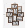imageSONGMICS 4x6 Collage Picture Frames for Wall Decor 10 Pack Family Photo Collage Frame Set for Gallery Glass Front Assembly Required Ink BlackRustic Brown