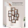 imageSONGMICS 4x6 Collage Picture Frames for Wall Decor 10 Pack Family Photo Collage Frame Set for Gallery Glass Front Assembly Required Ink BlackRustic Brown
