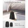 imageSONGMICS Bed Risers 4Pack Furniture Risers Heavy Duty Bed Lifts in Heights of 3 5 or 8 Inches Lifts up to 1300 lb for Sofa Table Legs Extenders Black UCDG001B01Black