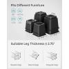 imageSONGMICS Bed Risers 4Pack Furniture Risers Heavy Duty Bed Lifts in Heights of 3 5 or 8 Inches Lifts up to 1300 lb for Sofa Table Legs Extenders Black UCDG001B01Black