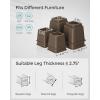 imageSONGMICS Bed Risers 4Pack Furniture Risers Heavy Duty Bed Lifts in Heights of 3 5 or 8 Inches Lifts up to 1300 lb for Sofa Table Legs Extenders Black UCDG001B01Brown