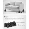 imageSONGMICS Bed Risers 4Pack Furniture Risers Heavy Duty Bed Lifts in Heights of 3 5 or 8 Inches Lifts up to 1300 lb for Sofa Table Legs Extenders Black UCDG001B01Black