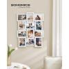 imageSONGMICS Collage Picture Frames 4x6 for Wall Decor Set of 12 Multi Family Photo for Gallery Decor Hanging Display Assembly Required Ink BlackCloud White