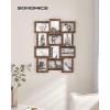 imageSONGMICS Collage Picture Frames 4x6 for Wall Decor Set of 12 Multi Family Photo for Gallery Decor Hanging Display Assembly Required Ink BlackRustic Brown